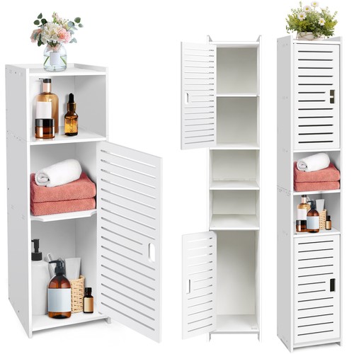 White tall bathroom storage - tall,