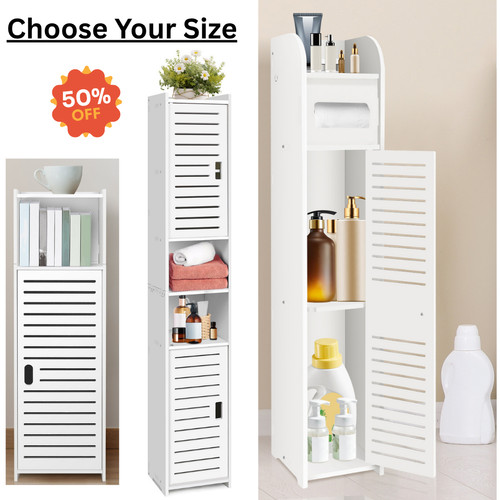 Tall bathroom storage cabinet - storage,