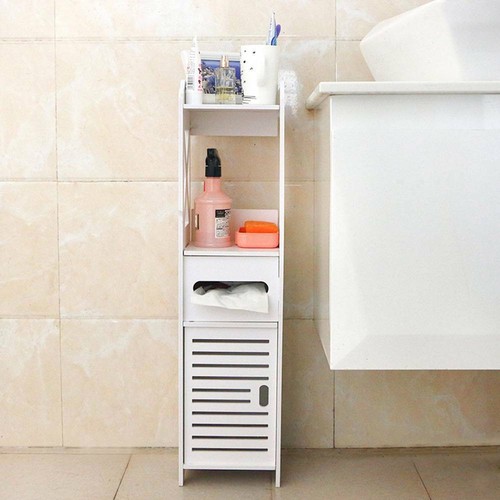 White tall bathroom storage - tall,