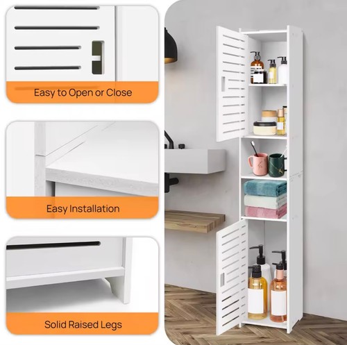 Tall bathroom storage cabinet - storage,