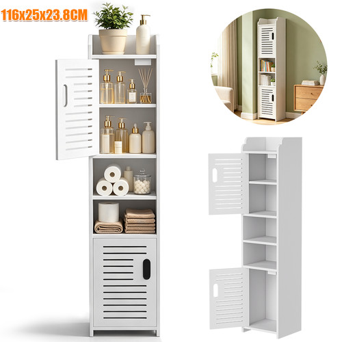 Tall bathroom cupboard white - bathroom,