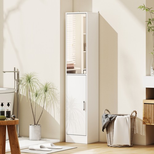 Tall mirrored bathroom cabinet - bathroom,