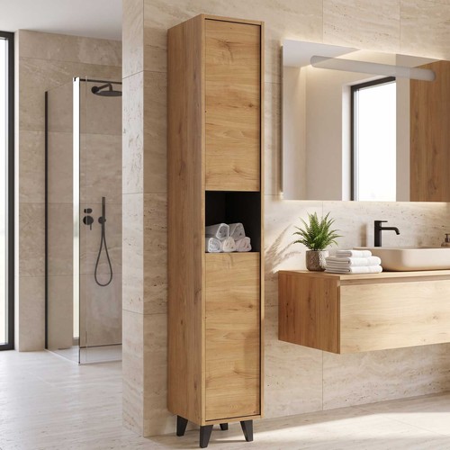 Bathroom cabinet tall storage - bathroom,