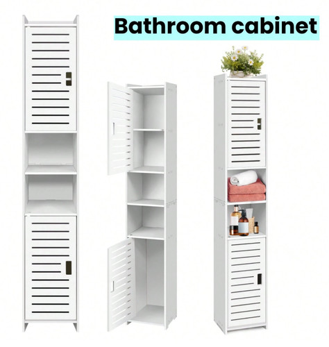Tall bathroom cabinet storage - bathroom,