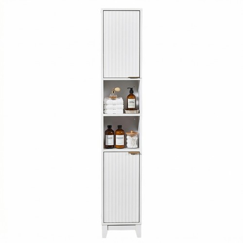 White tall bathroom storage - white,