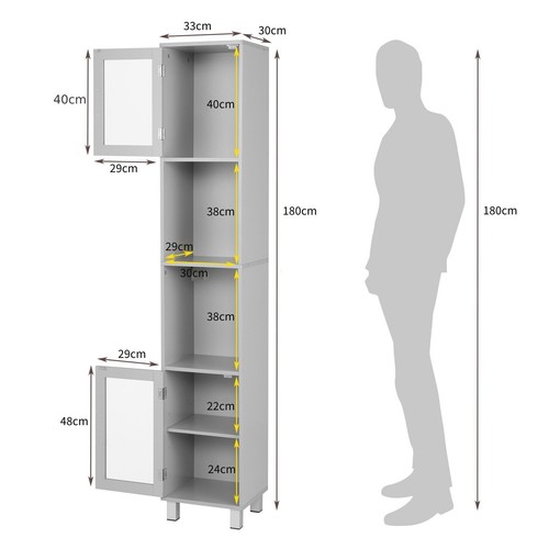 Bathroom tall cabinet - bathroom, slim