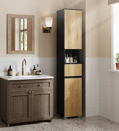 Modern tall bathroom - tall, cabinet