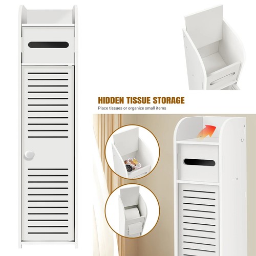 White slim bathroom - white, storage